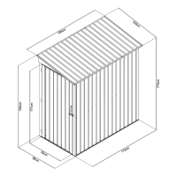 Fieldmann pomoćna metalna baštenska kućica FZDO 1002 – 185x103x190cm