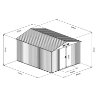 Fieldmann pomoćna metalna baštenska kućica FZDO 1009 – 312x269x211cm